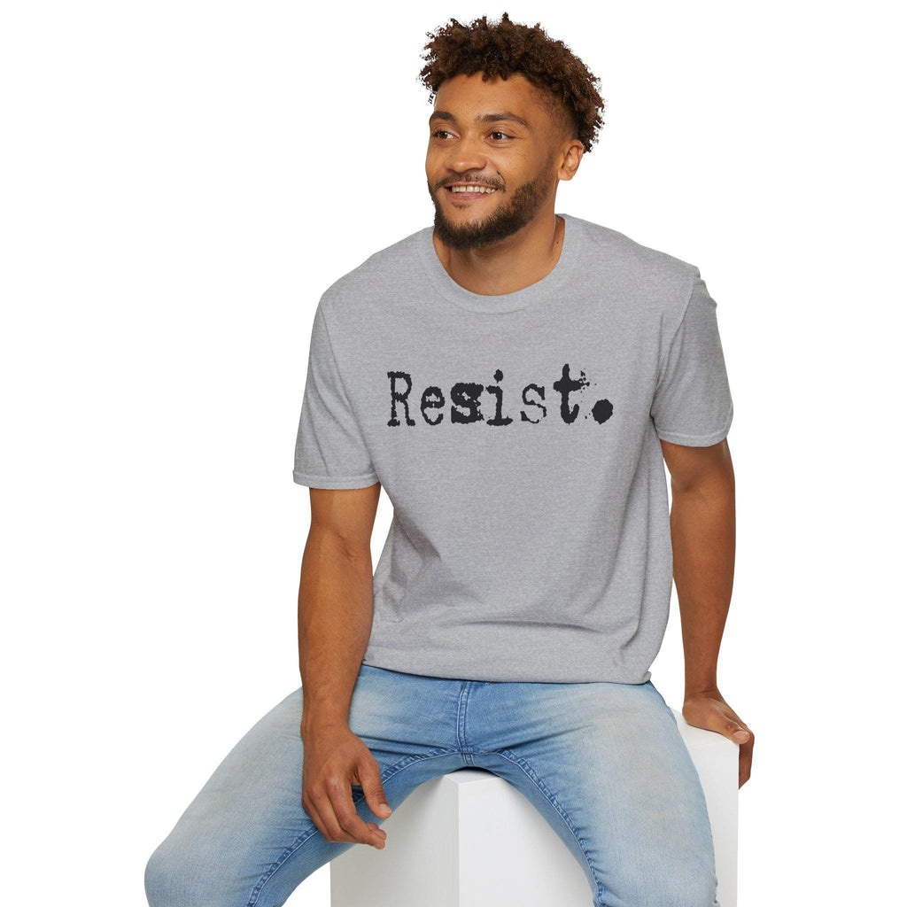 Resist. T-Shirt | Typography Protest Statement, Minimal Graphic Tee
