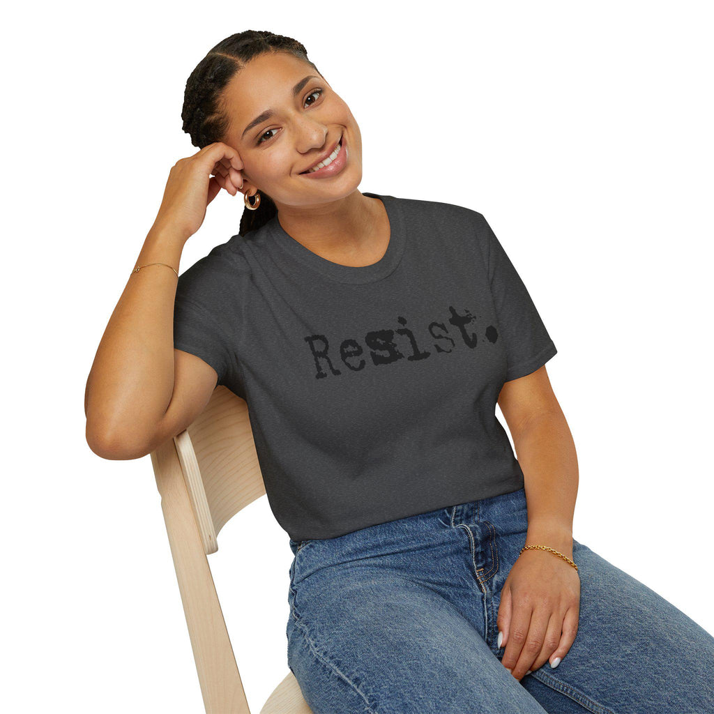 Resist. T-Shirt | Typography Protest Statement, Minimal Graphic Tee