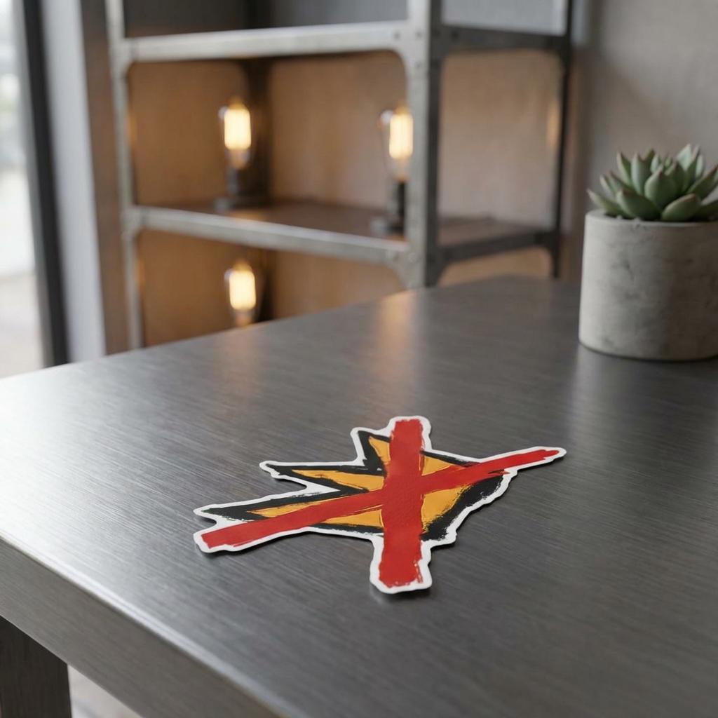 No Kings Magnet, Hand-Drawn Protest Statement includes Die-Cut Vinyl Sticker