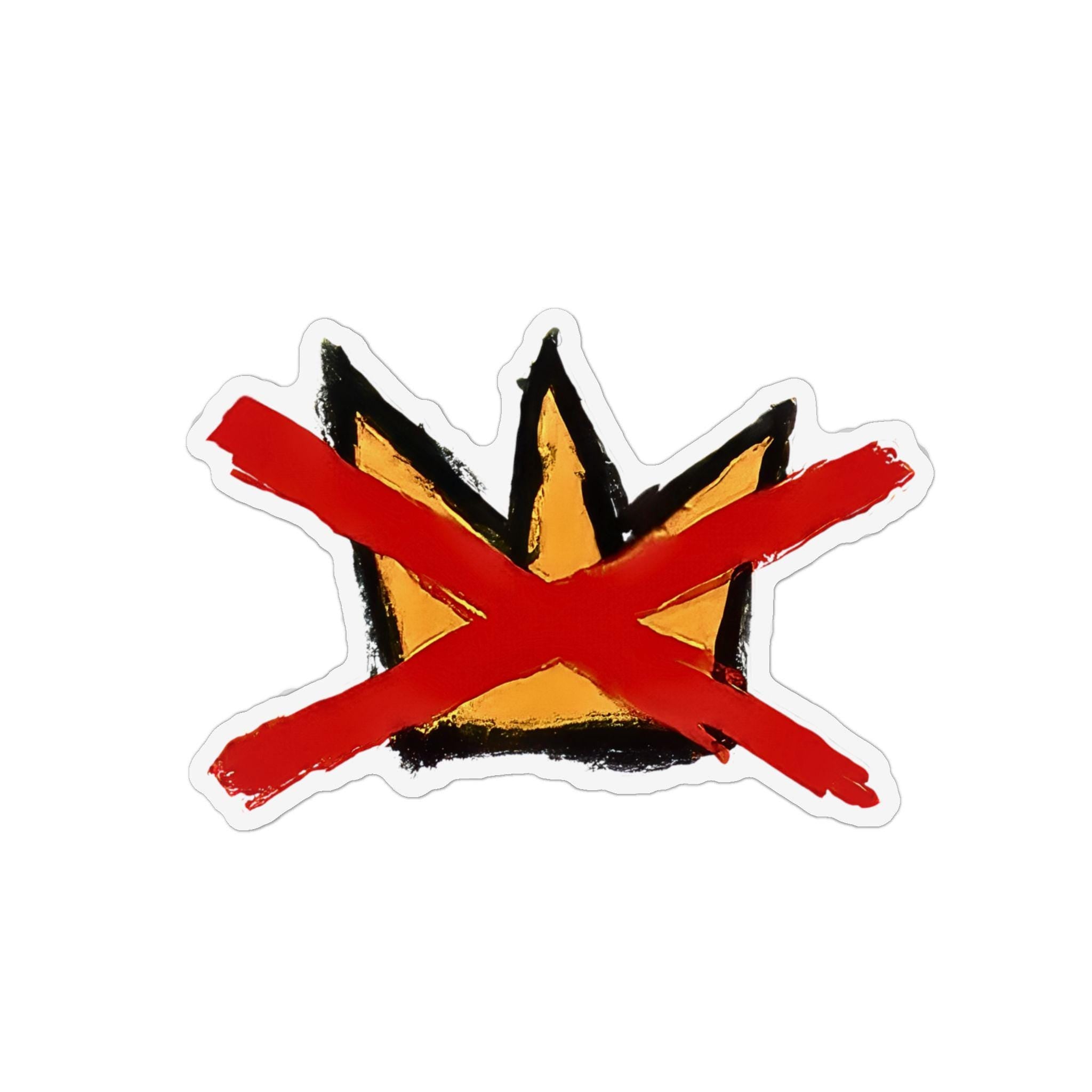 No Kings Magnet, Hand-Drawn Protest Statement includes Die-Cut Vinyl Sticker