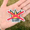 No Kings Sticker: Hand-Drawn Anti-Trump Protest Decal, Textured Artwork Vinyl Sticker