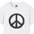 Peace Sign hand-painted Shirt | Anti War I Visible brushwork