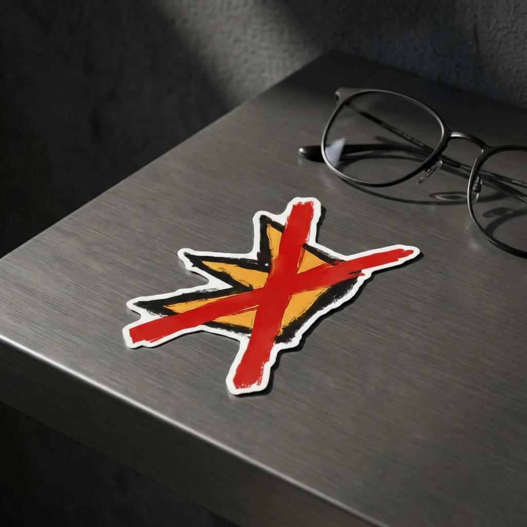 No Kings Magnet, Hand-Drawn Protest Statement includes Die-Cut Vinyl Sticker