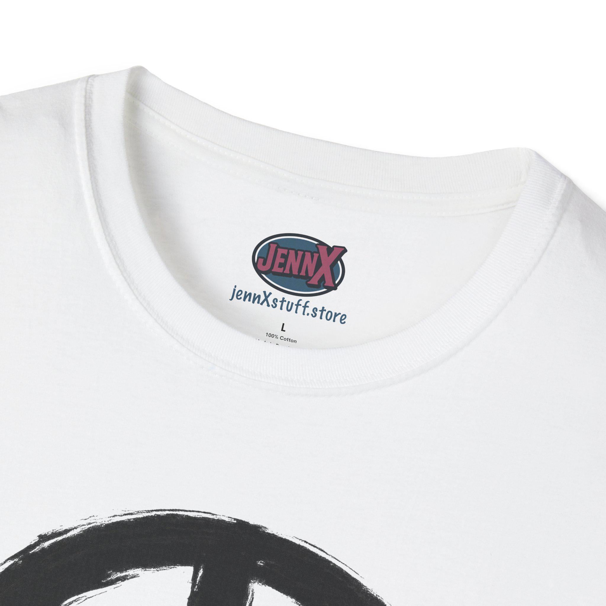 Peace Sign hand-painted Shirt | Anti War I Visible brushwork