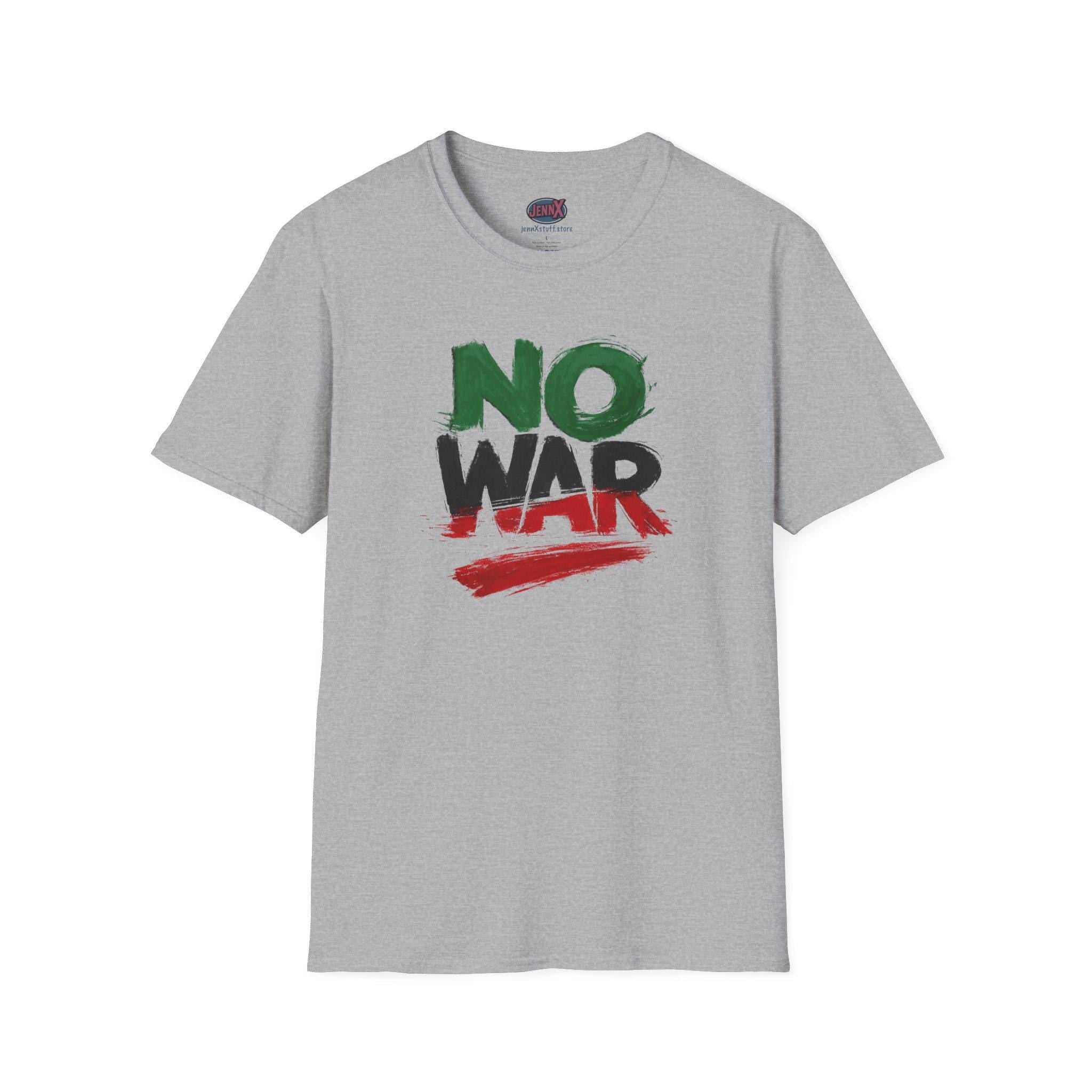 No War Iran flag colors shirt I Hand-Drawn Not AI