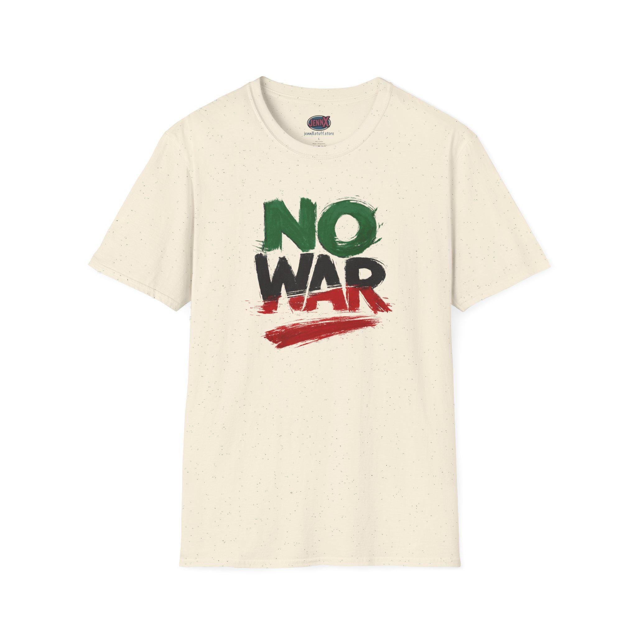 No War Iran flag colors shirt I Hand-Drawn Not AI