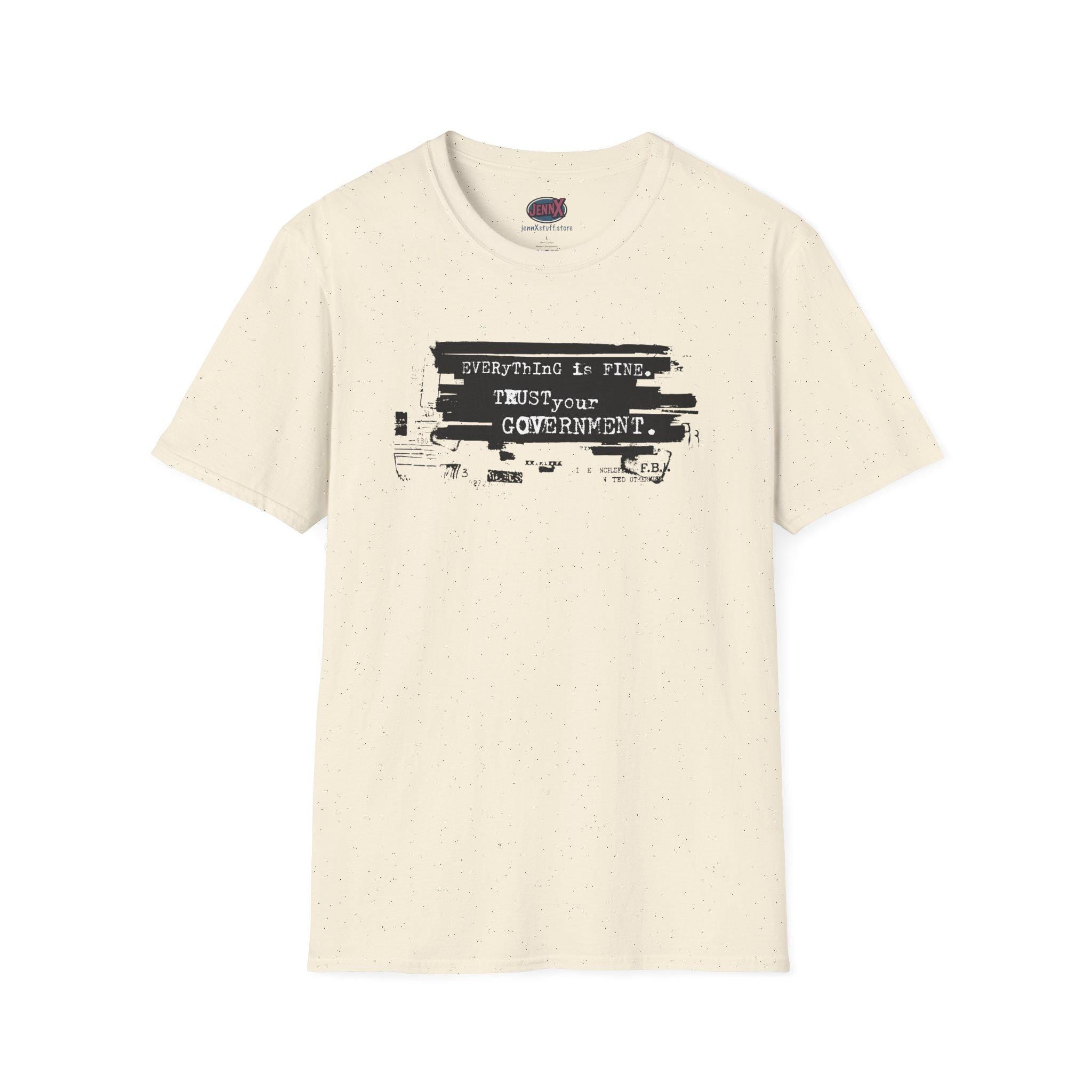 Everything Is Fine T-Shirt | Distressed Typewriter Quote Graphic Tee