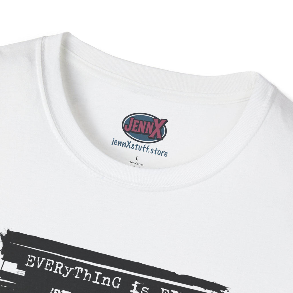 Everything Is Fine T-Shirt | Distressed Typewriter Quote Graphic Tee
