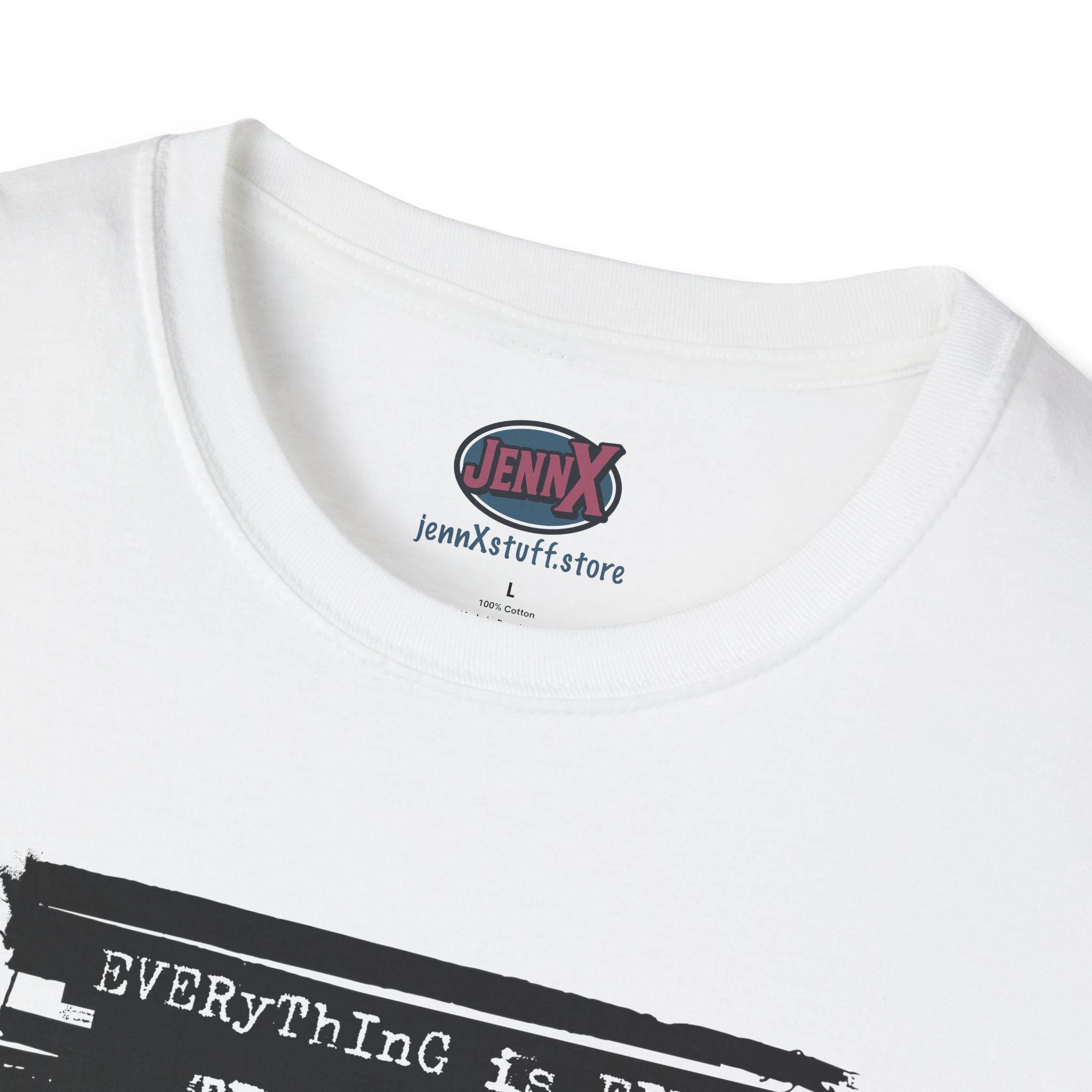 Everything Is Fine T-Shirt | Distressed Typewriter Quote Graphic Tee