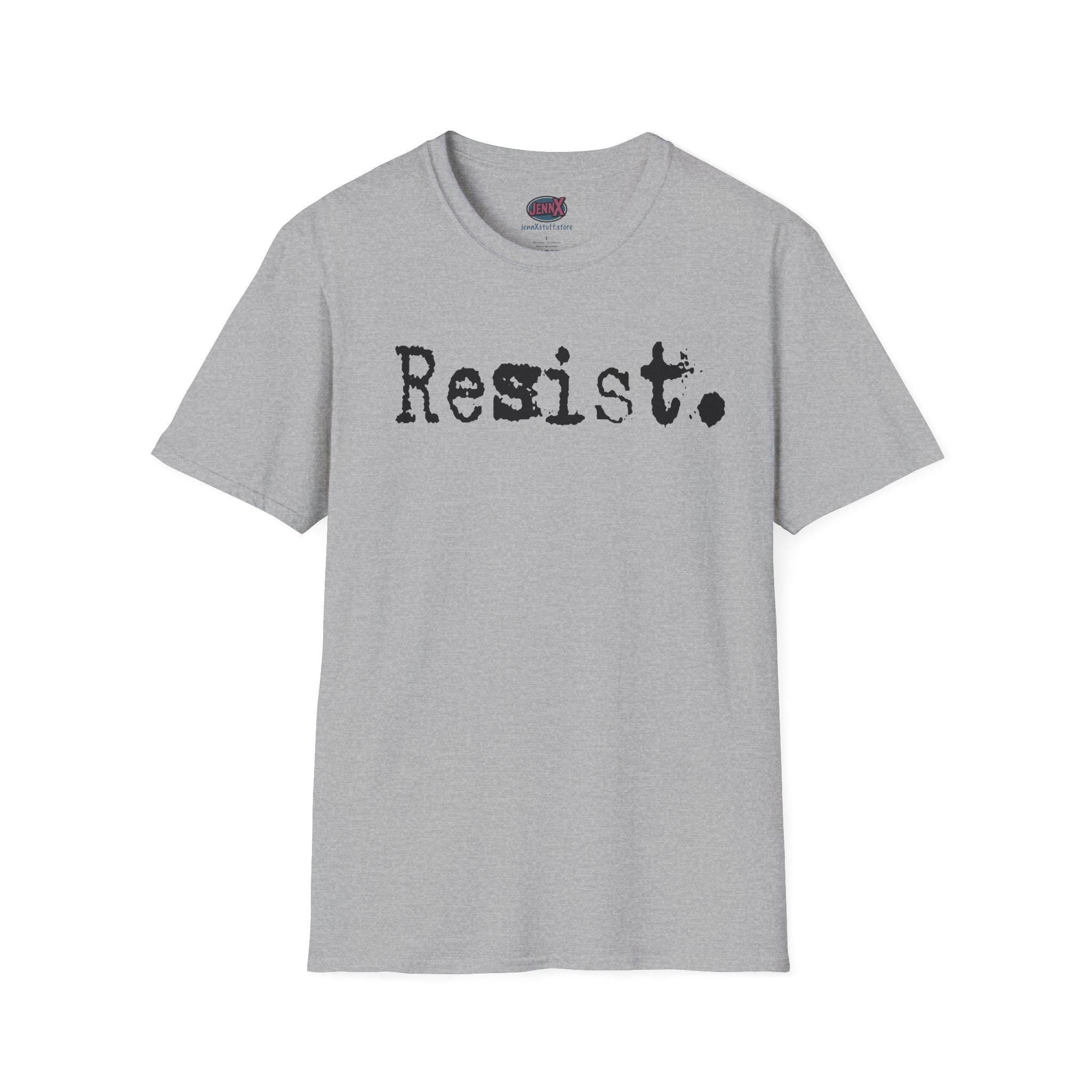 Resist. T-Shirt | Typography Protest Statement, Minimal Graphic Tee