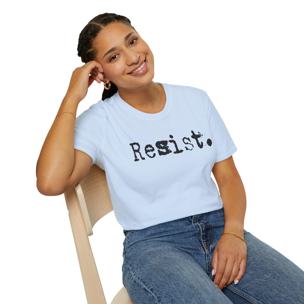 Resist. T-Shirt | Typography Protest Statement, Minimal Graphic Tee