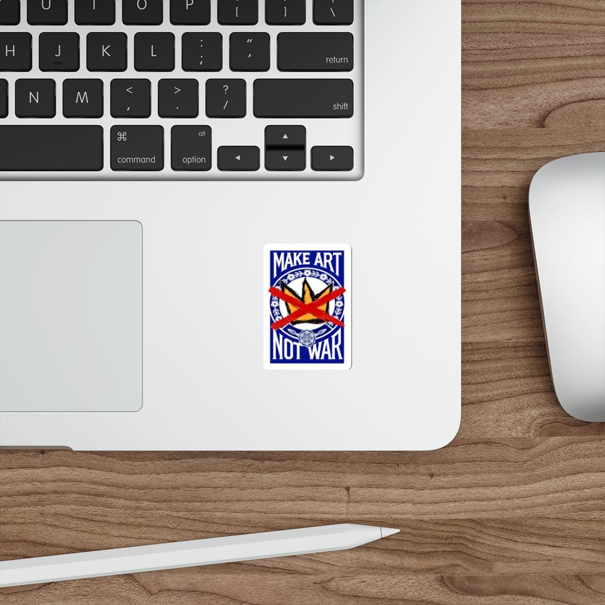 Make Art Not War Sticker | Peace Protest Die-Cut Sticker