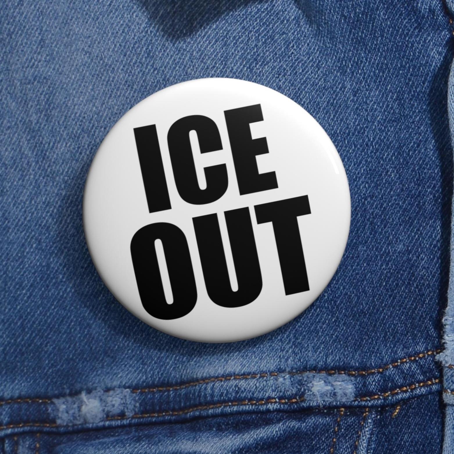 ICE OUT Pin Grammy Style Button | Anti-ICE