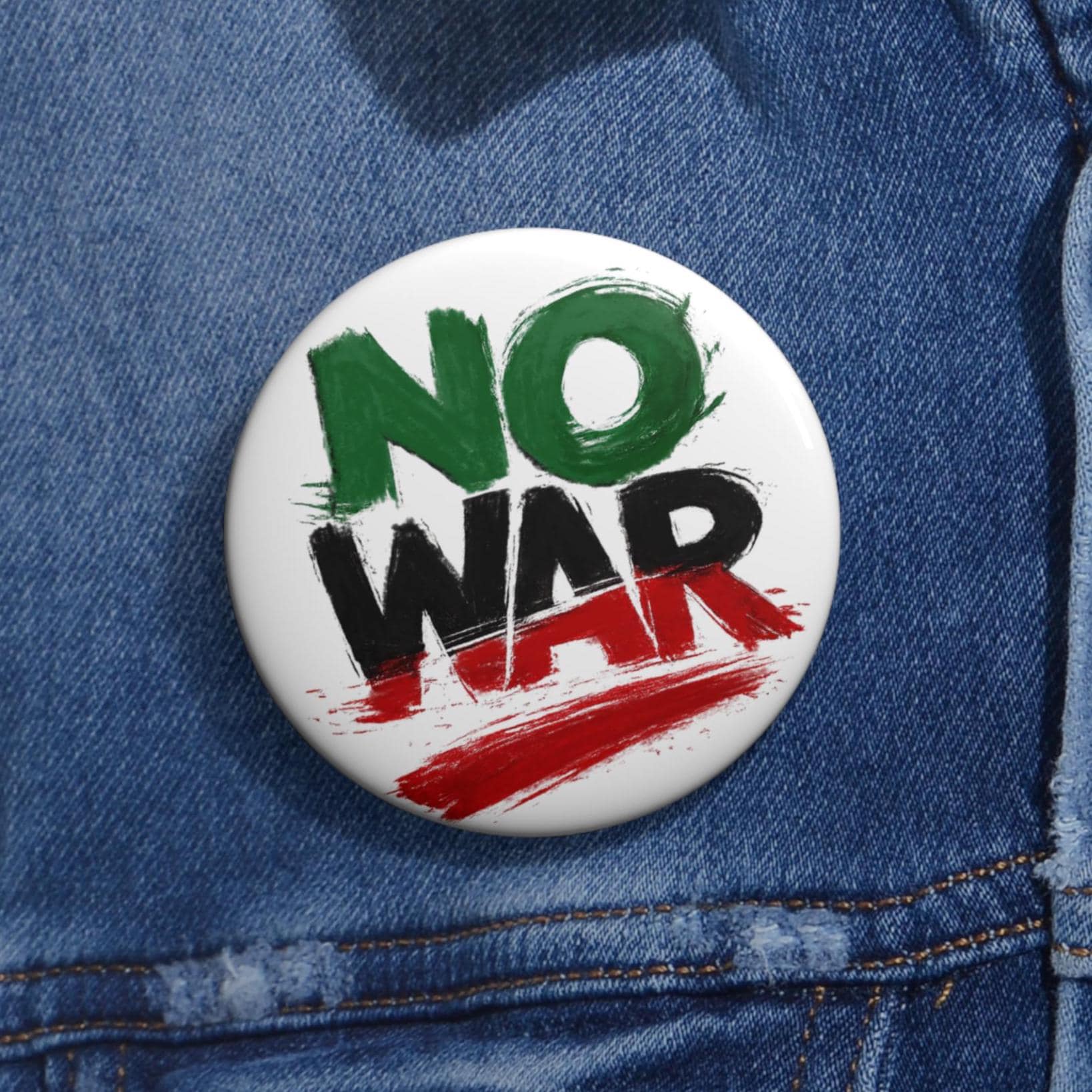 No War in Iran - Worldwide Shipping! Hand-drawn Not AI