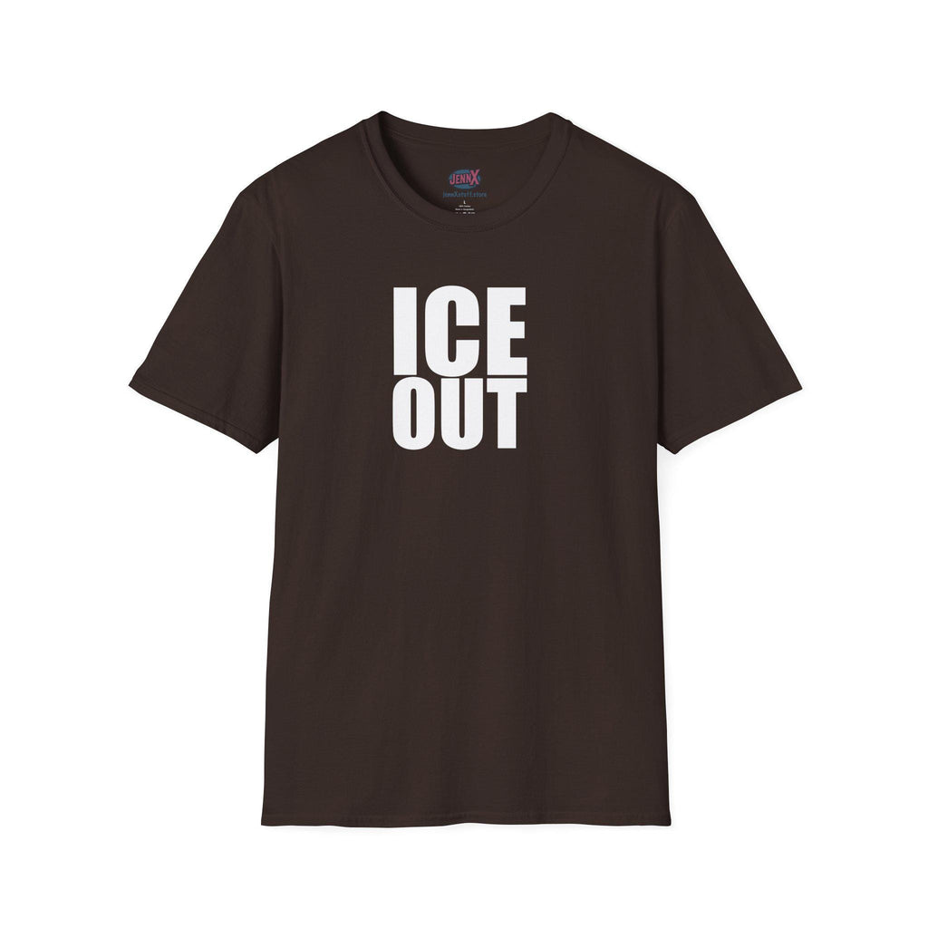 ICE OUT Unisex Softstyle T-Shirt I Black or White Lettering