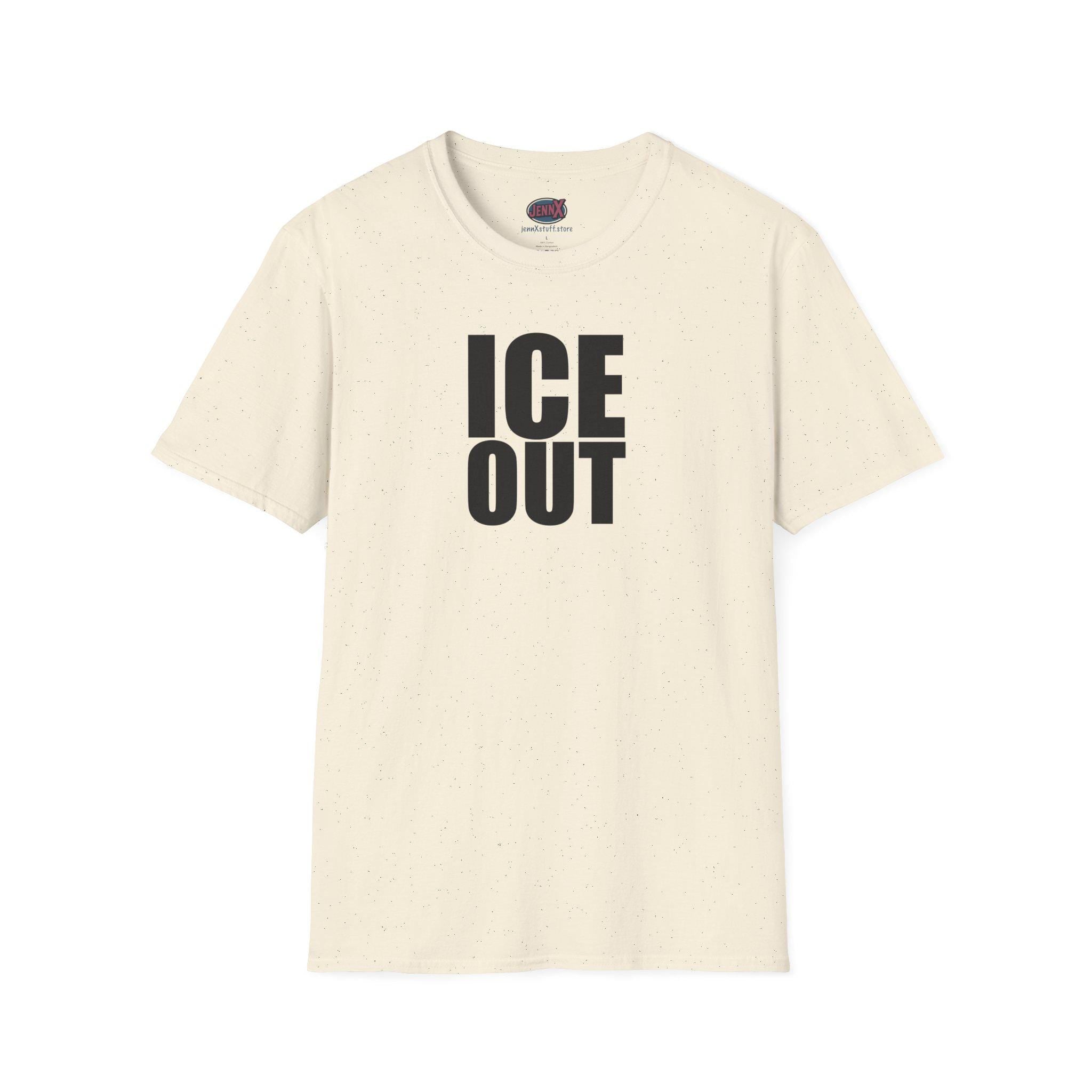 ICE OUT Unisex Softstyle T-Shirt I Black or White Lettering
