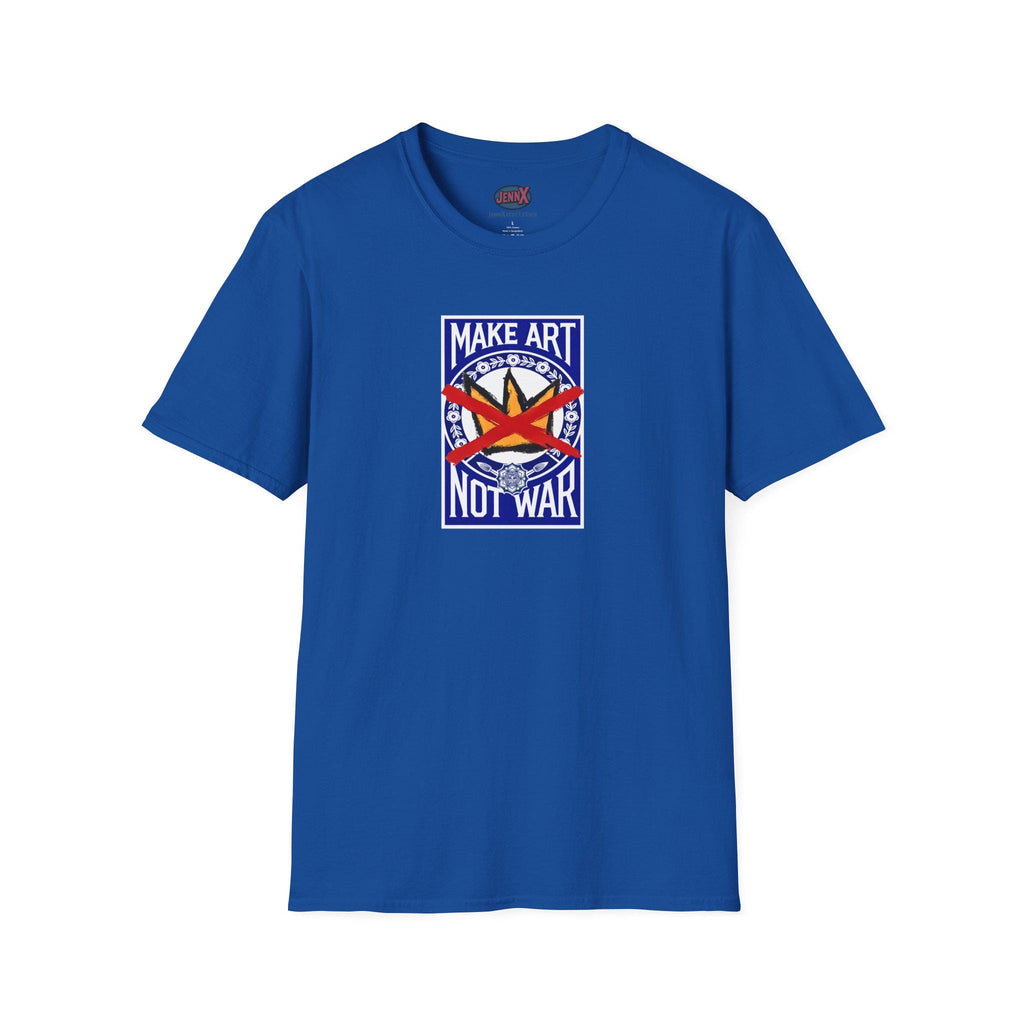 Make Art Not War T-Shirt | No Kings Hand-Drawn design