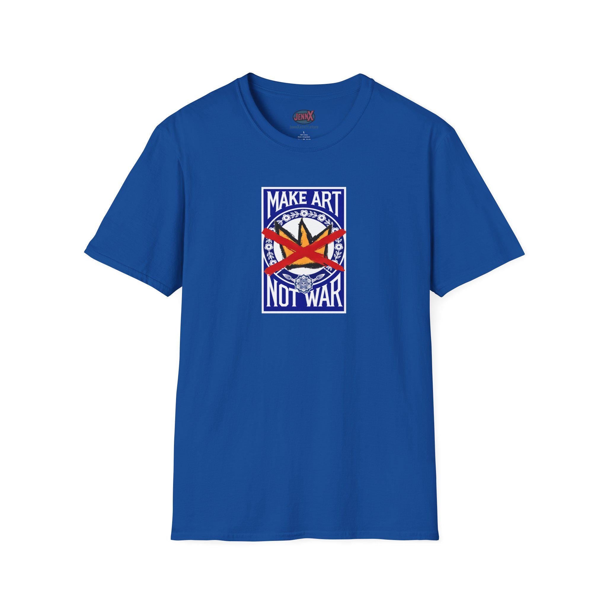 Make Art Not War T-Shirt | No Kings Hand-Drawn design