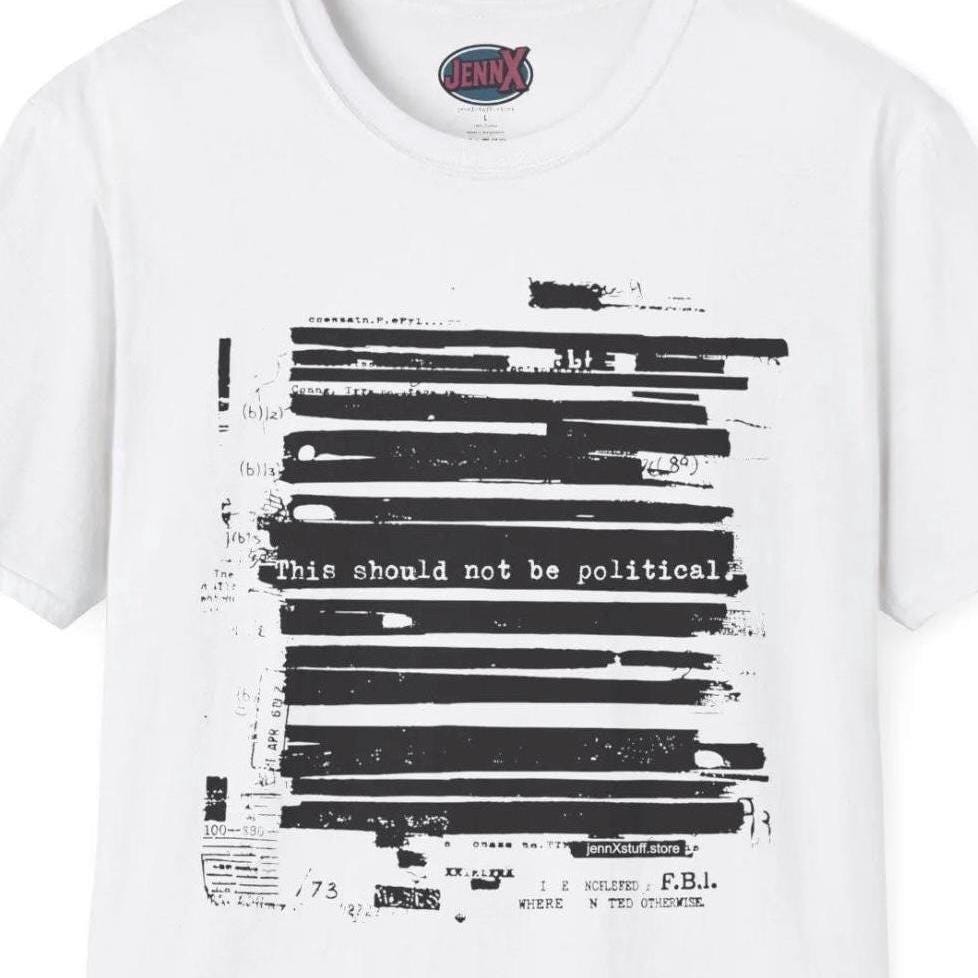 Epstein Redacted Files T-Shirt | FBI Political Art Protest Tee