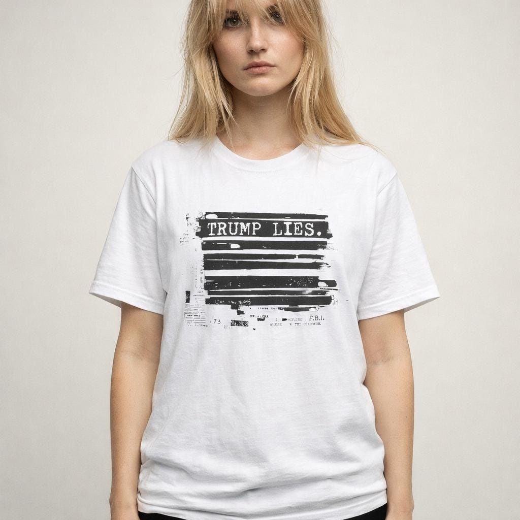 Trump Lies T-Shirt | No War Based on Lies I Worldwide Shipping