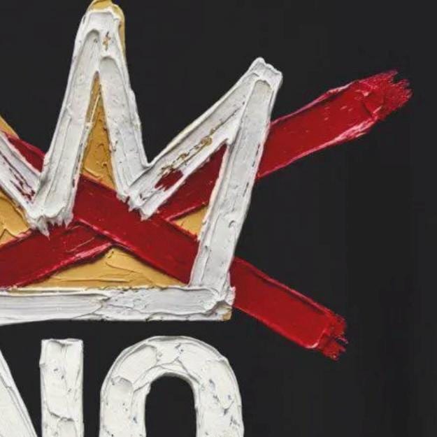 No Kings pin thick paint I Painted Crown button