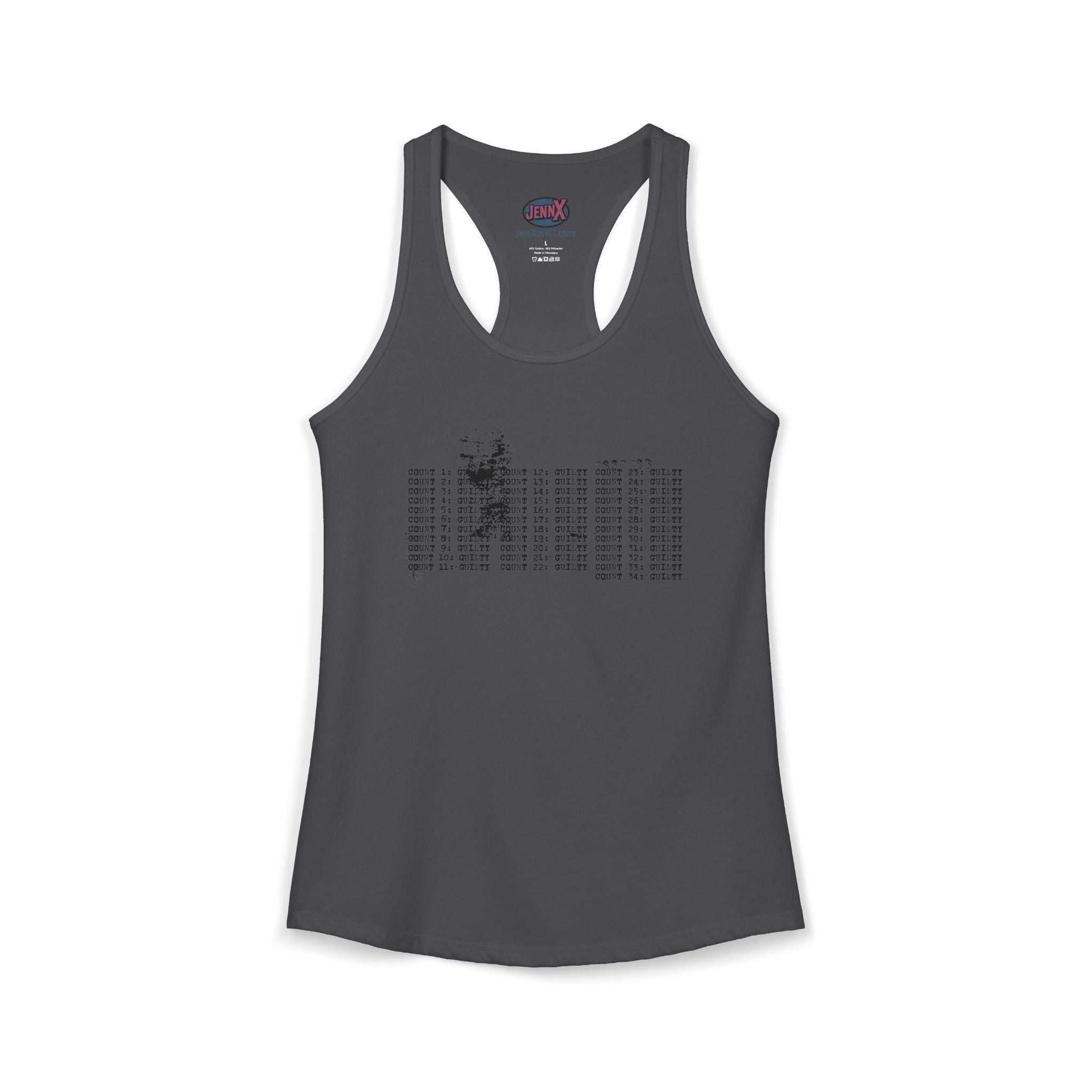 34 Felonies Trump Guilty Tank Top I Thoughtful Typography Design