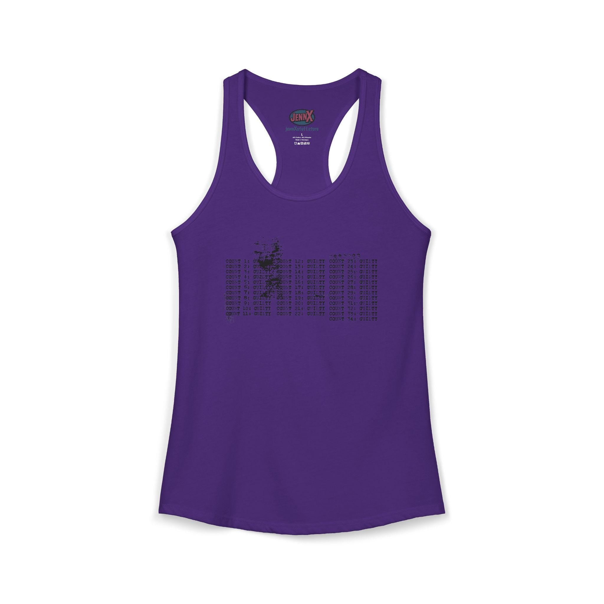 34 Felonies Trump Guilty Tank Top I Thoughtful Typography Design