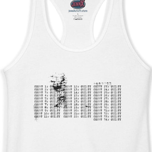 34 Felonies Trump Guilty Tank Top I Thoughtful Typography Design