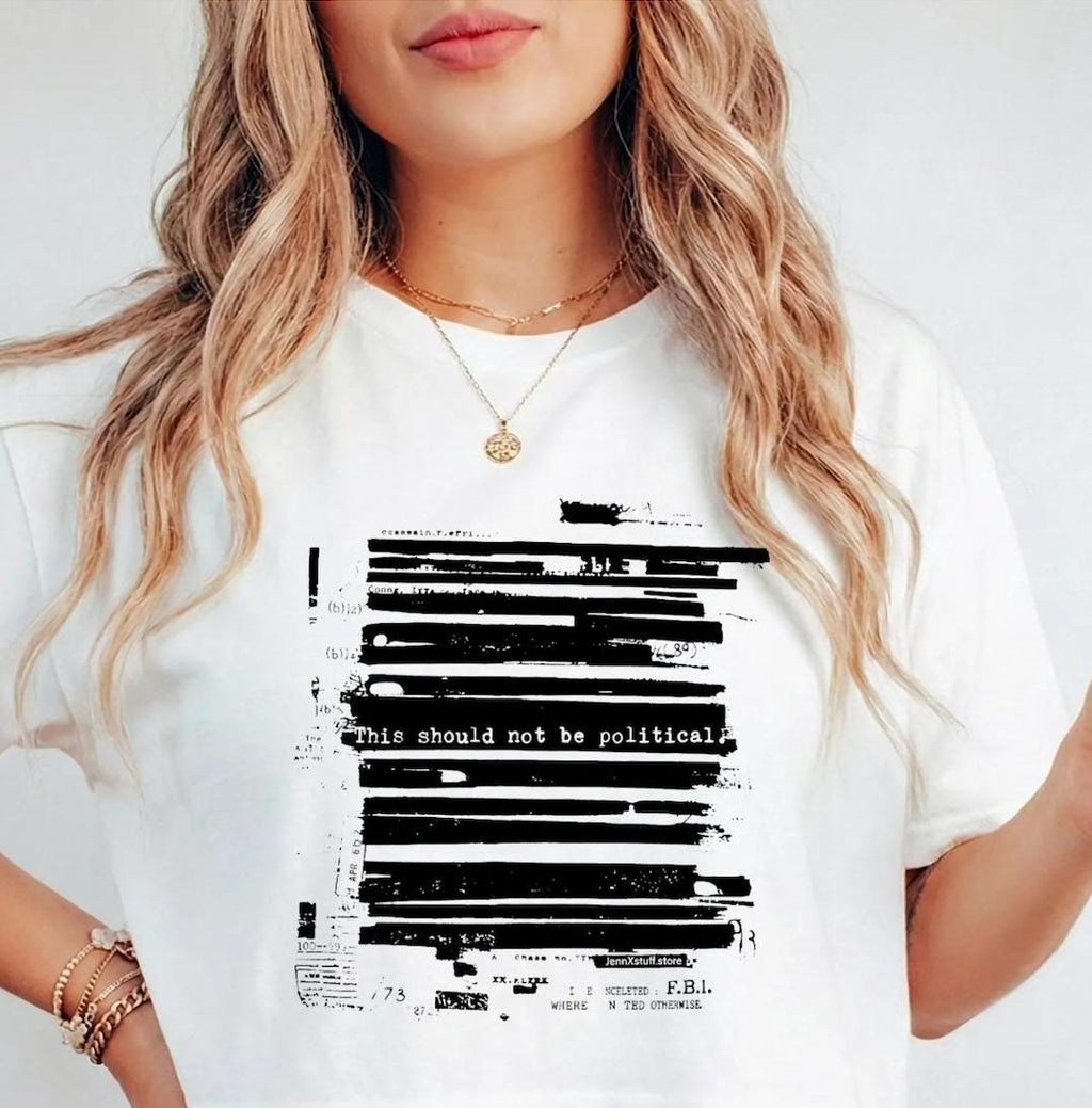 Epstein Redacted Files T-Shirt | FBI Political Art Protest Tee