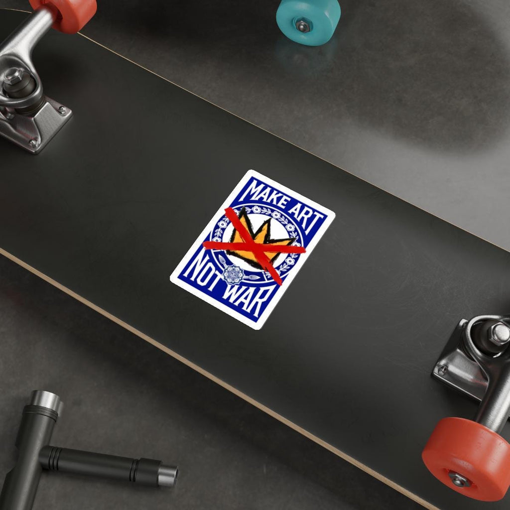 Make Art Not War Sticker | Peace Protest Die-Cut Sticker