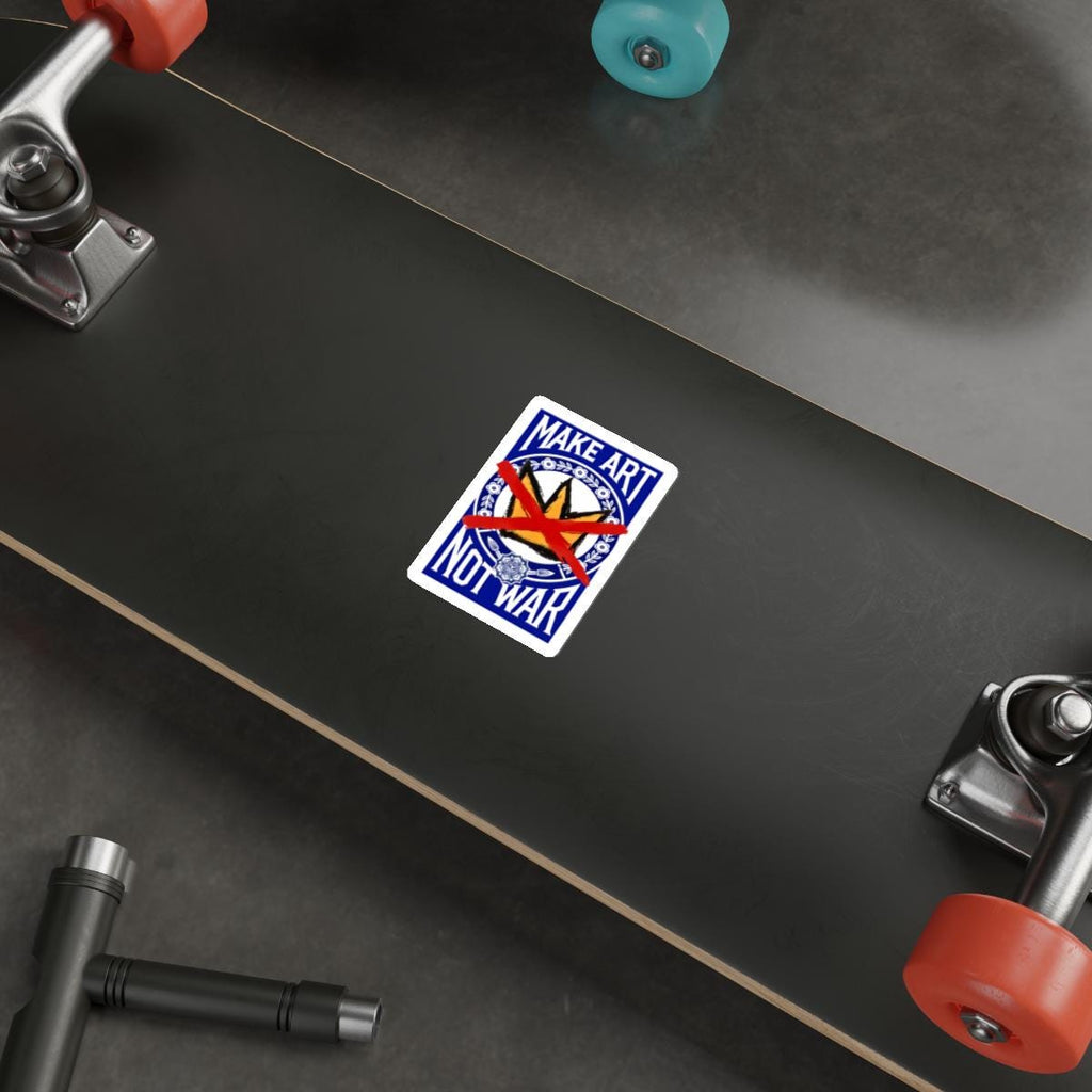 Make Art Not War Sticker | Peace Protest Die-Cut Sticker