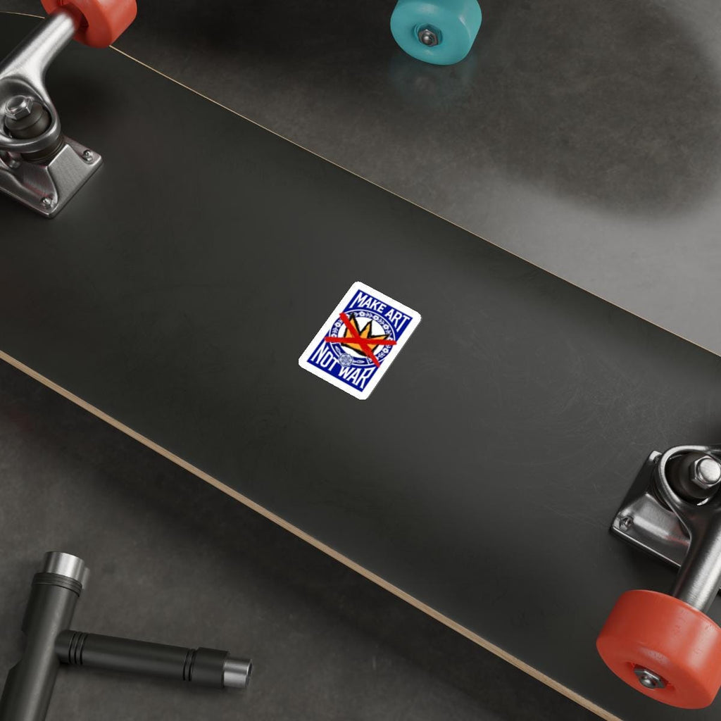 Make Art Not War Sticker | Peace Protest Die-Cut Sticker