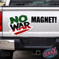 NO WAR magnet Custom Shape Magnet | Iran flag colors