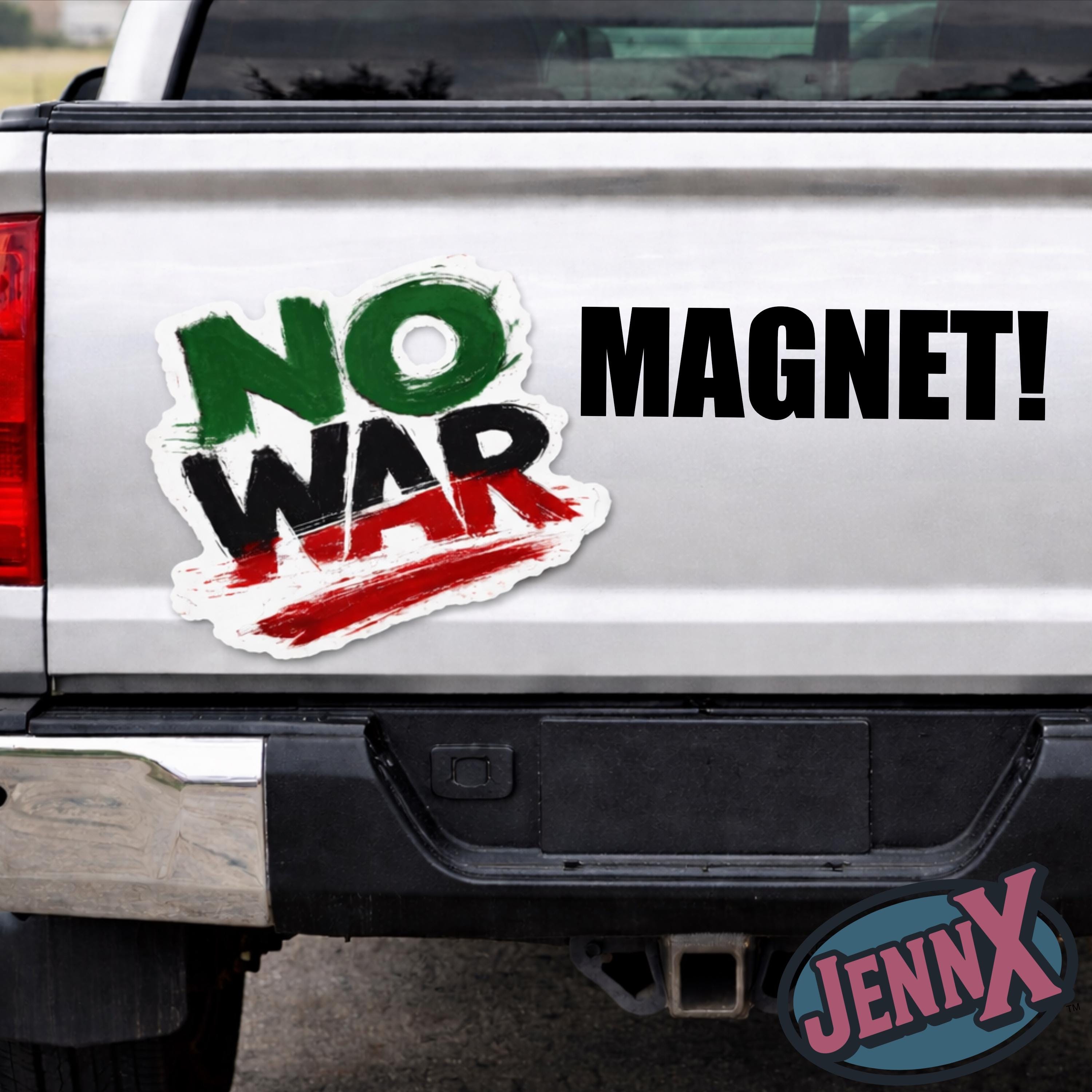 NO WAR magnet Custom Shape Magnet | Iran flag colors