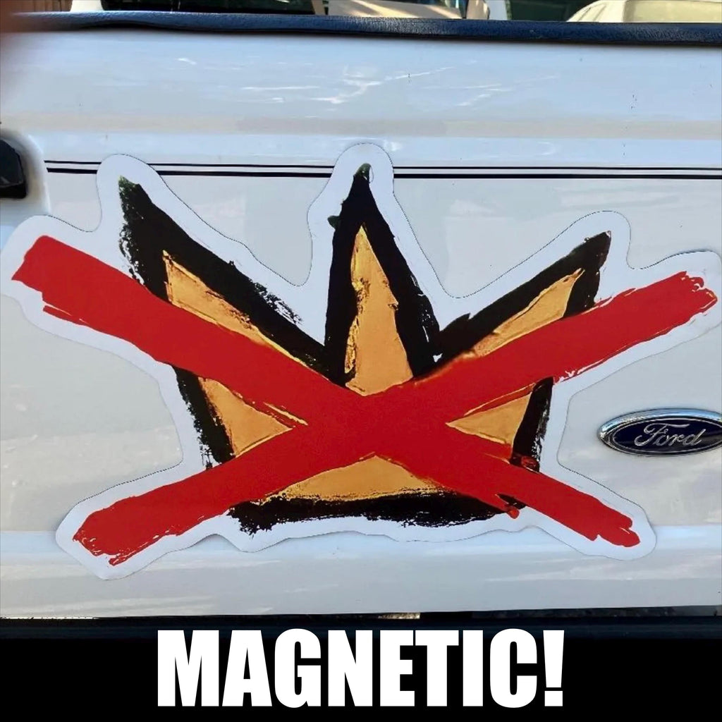 No Kings Magnet, Hand-Drawn Protest Statement includes Die-Cut Vinyl Sticker