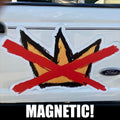 No Kings Magnet, Hand-Drawn Protest Statement includes Die-Cut Vinyl Sticker