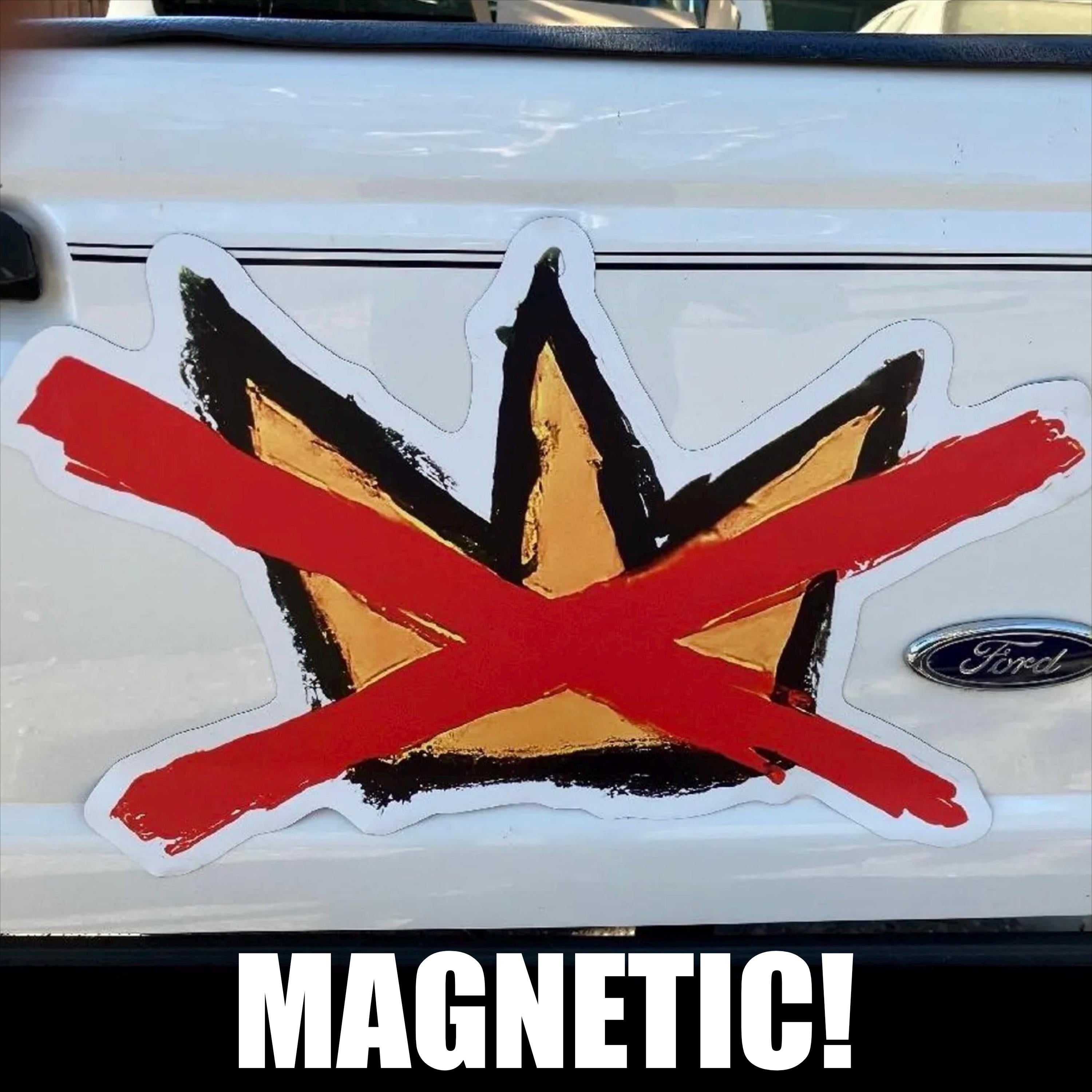 No Kings Magnet, Hand-Drawn Protest Statement includes Die-Cut Vinyl Sticker