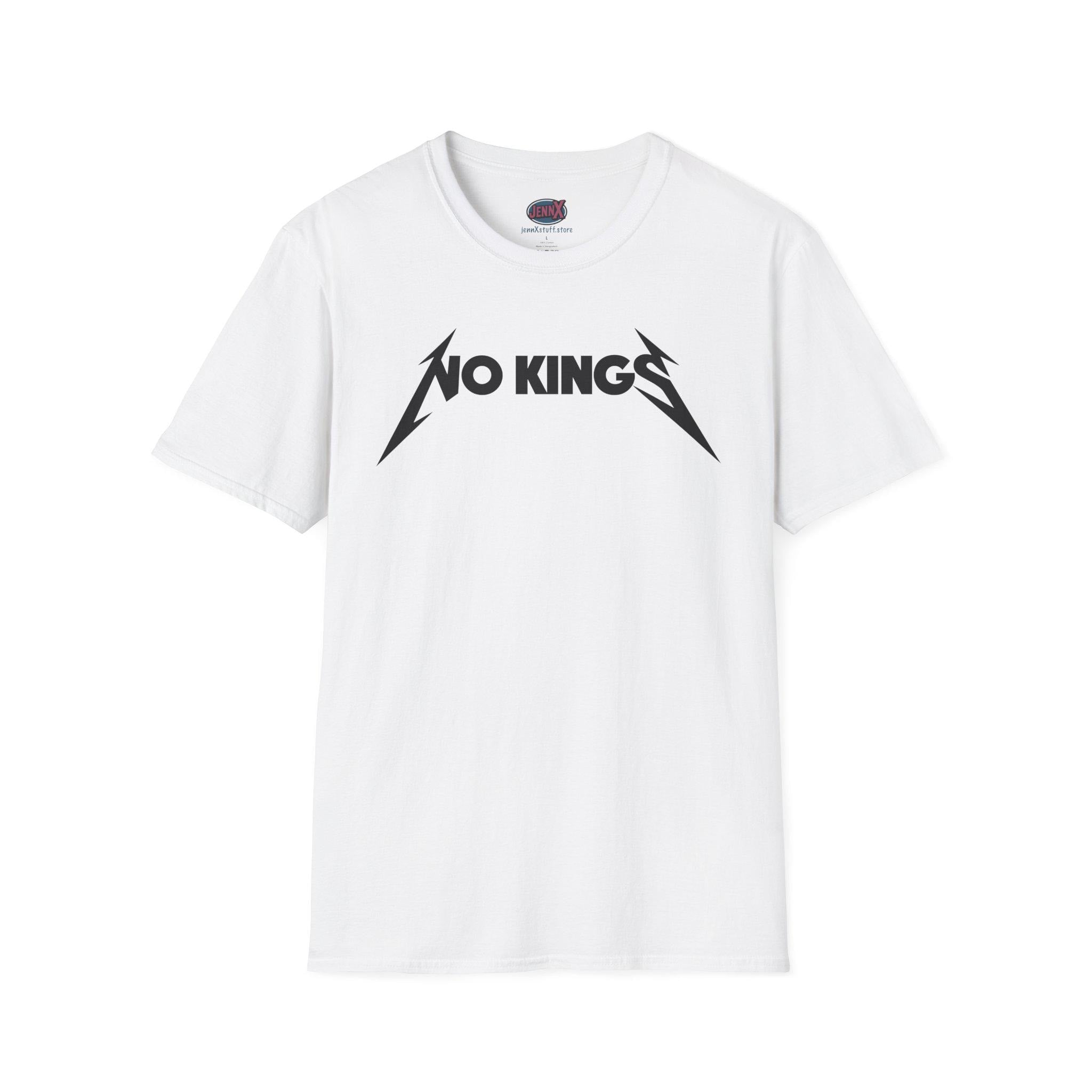 No Kings Metallica 80s 90s Heavy Metal Anti-Trump parody T-Shirt