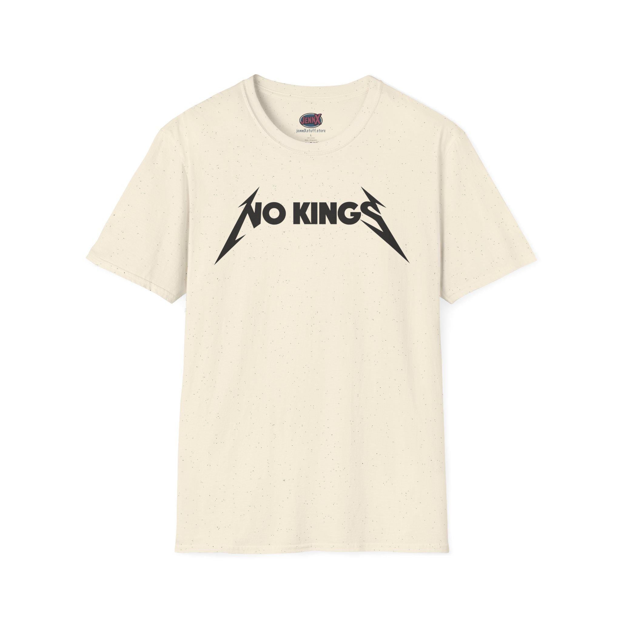 No Kings Metallica 80s 90s Heavy Metal Anti-Trump parody T-Shirt