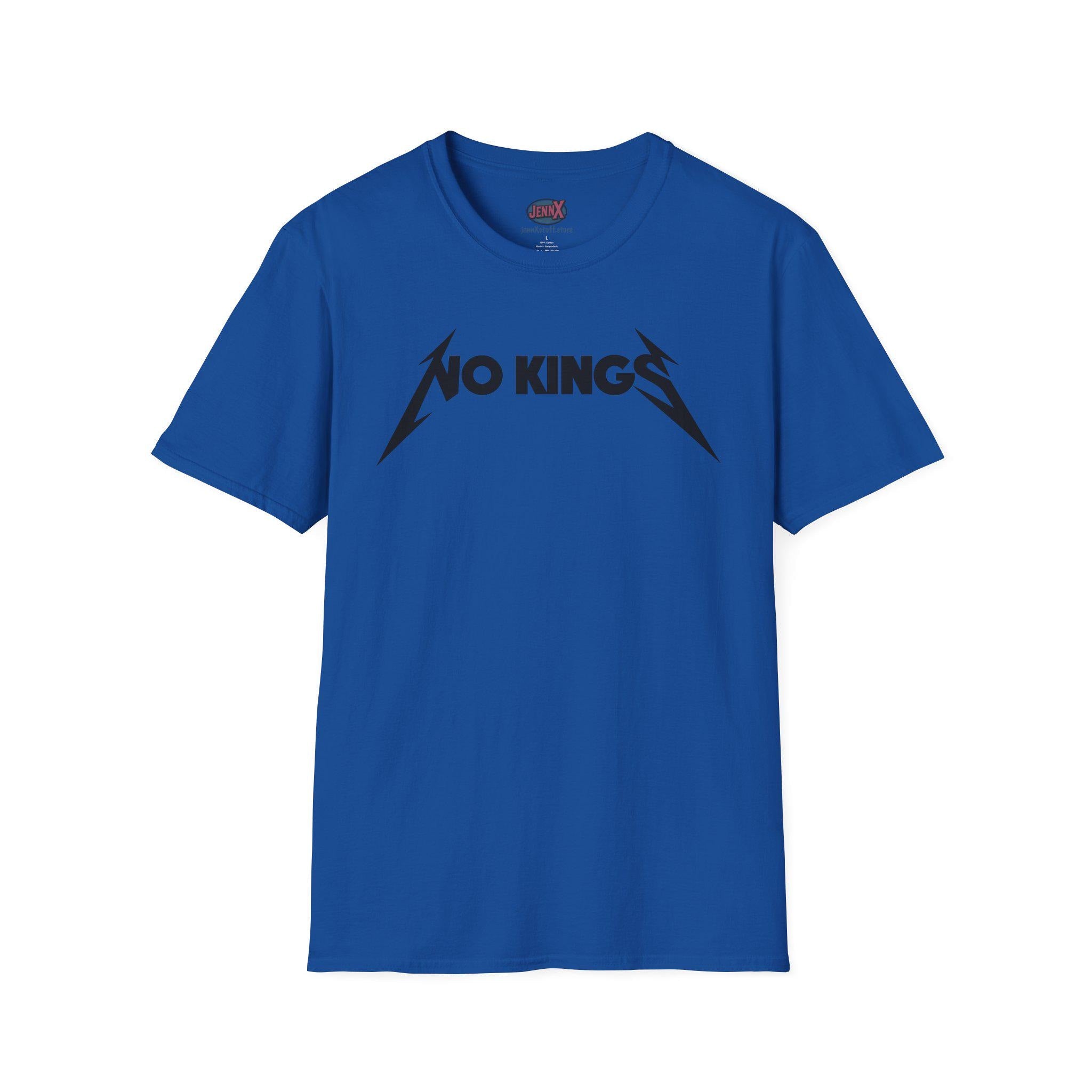 No Kings Metallica 80s 90s Heavy Metal Anti-Trump parody T-Shirt