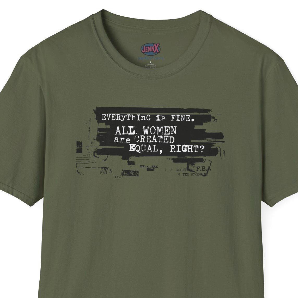 Epstein Files Equality Feminist Shirt I All Women Are Created Equal T-Shirt