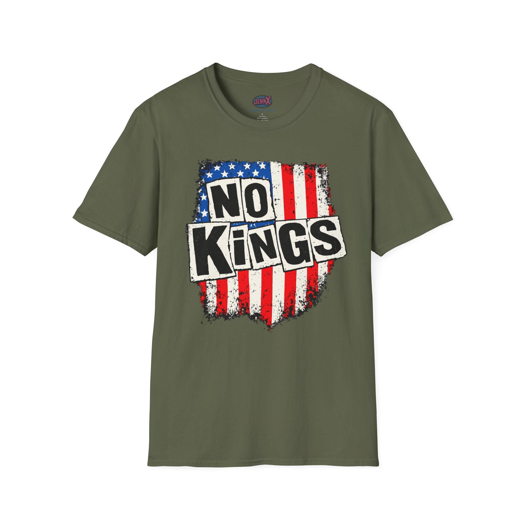 No Kings shirt Sex Pistols tee parody I American Flag T-Shirt I Punk Rock Protest