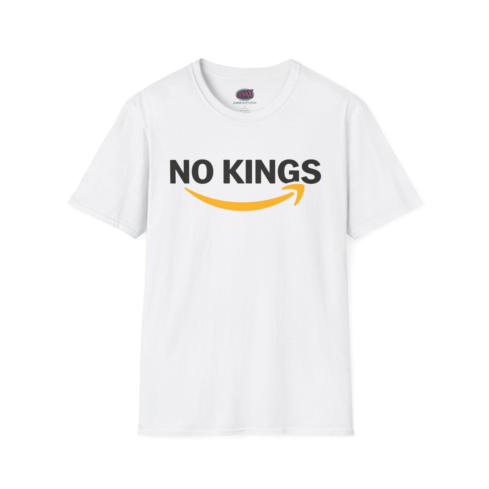 No Kings Amazon T-Shirt | Satirical Logo Parody, Graphic Tee