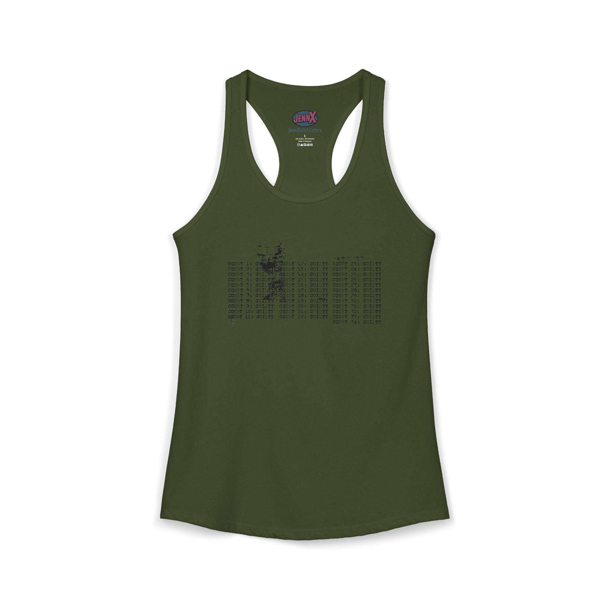 34 Felonies Trump Guilty Tank Top I Thoughtful Typography Design