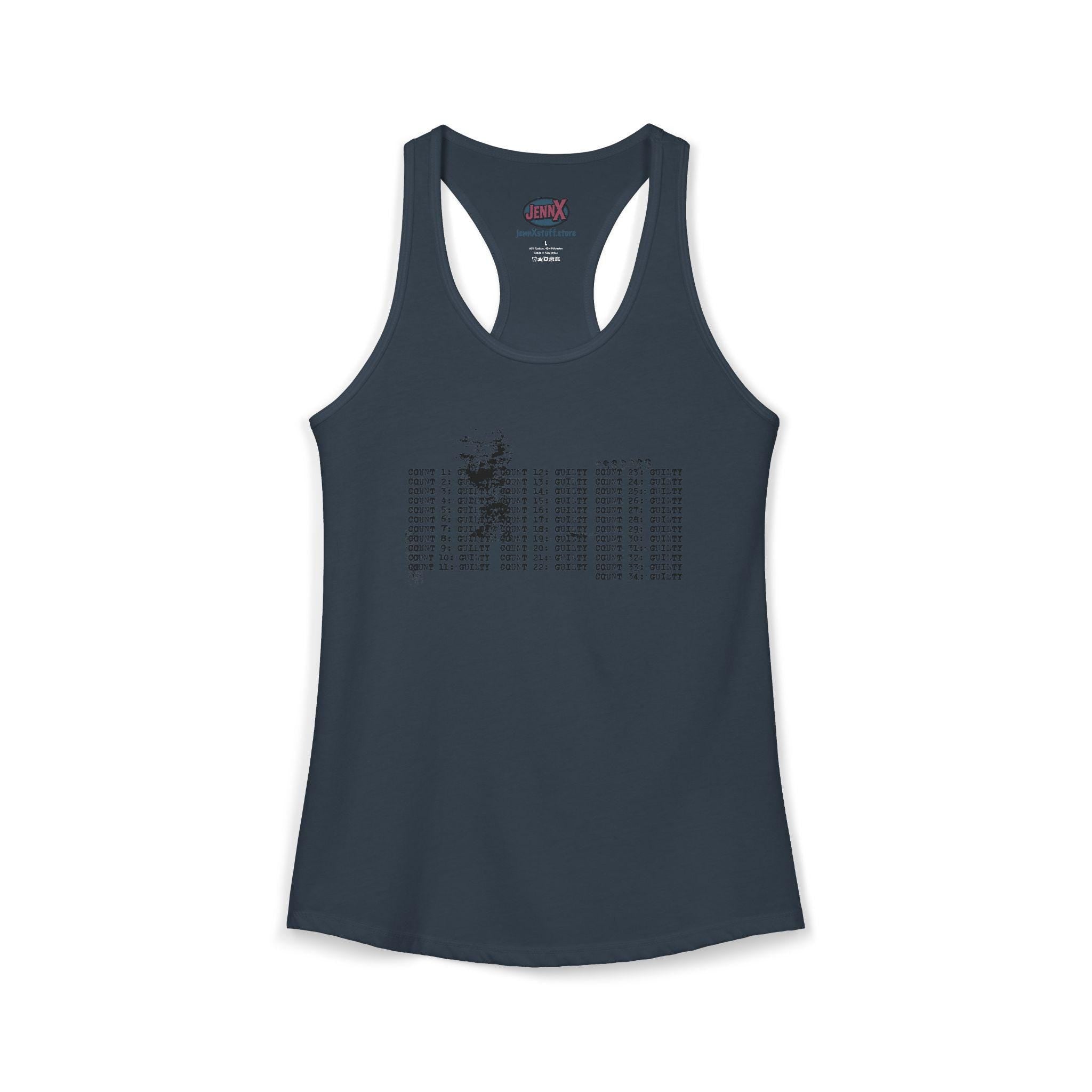34 Felonies Trump Guilty Tank Top I Thoughtful Typography Design