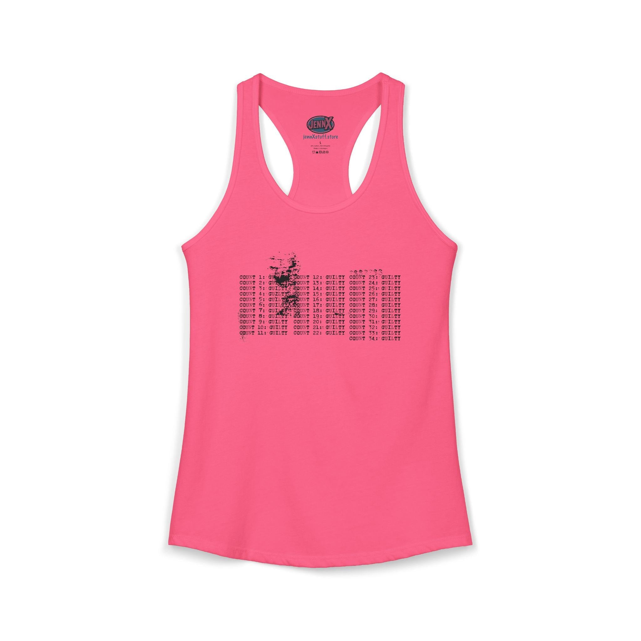 34 Felonies Trump Guilty Tank Top I Thoughtful Typography Design