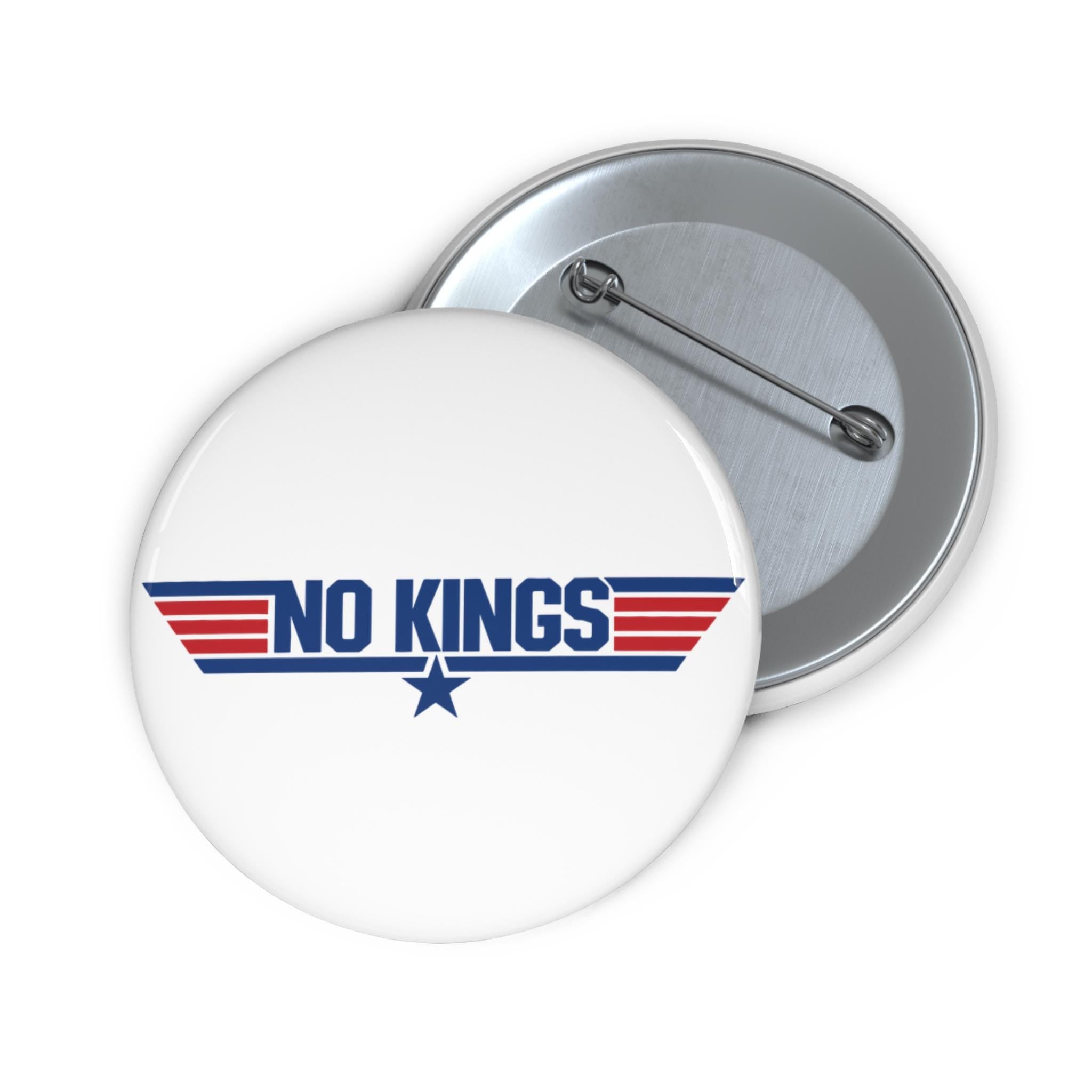 No Kings pin button | patriotic stripe star enamel lapel pin