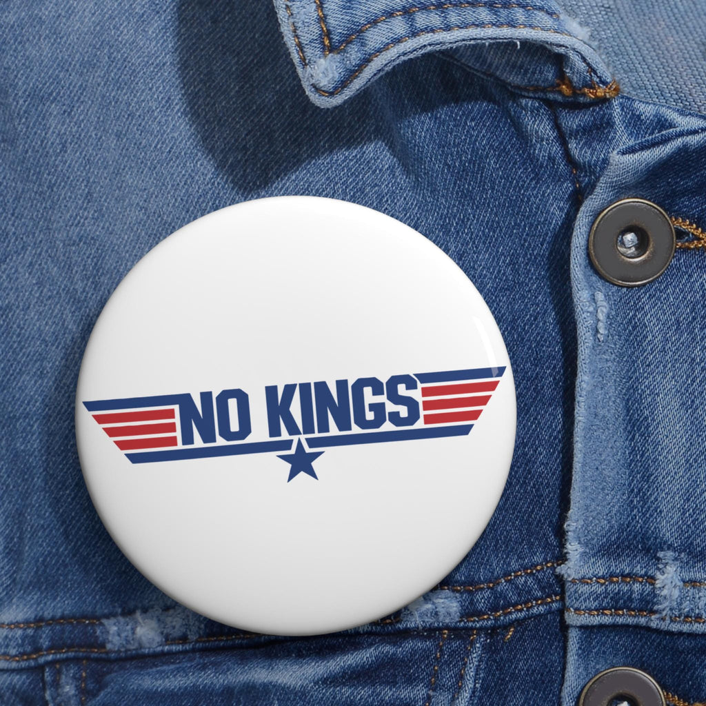 No Kings pin button | patriotic stripe star enamel lapel pin