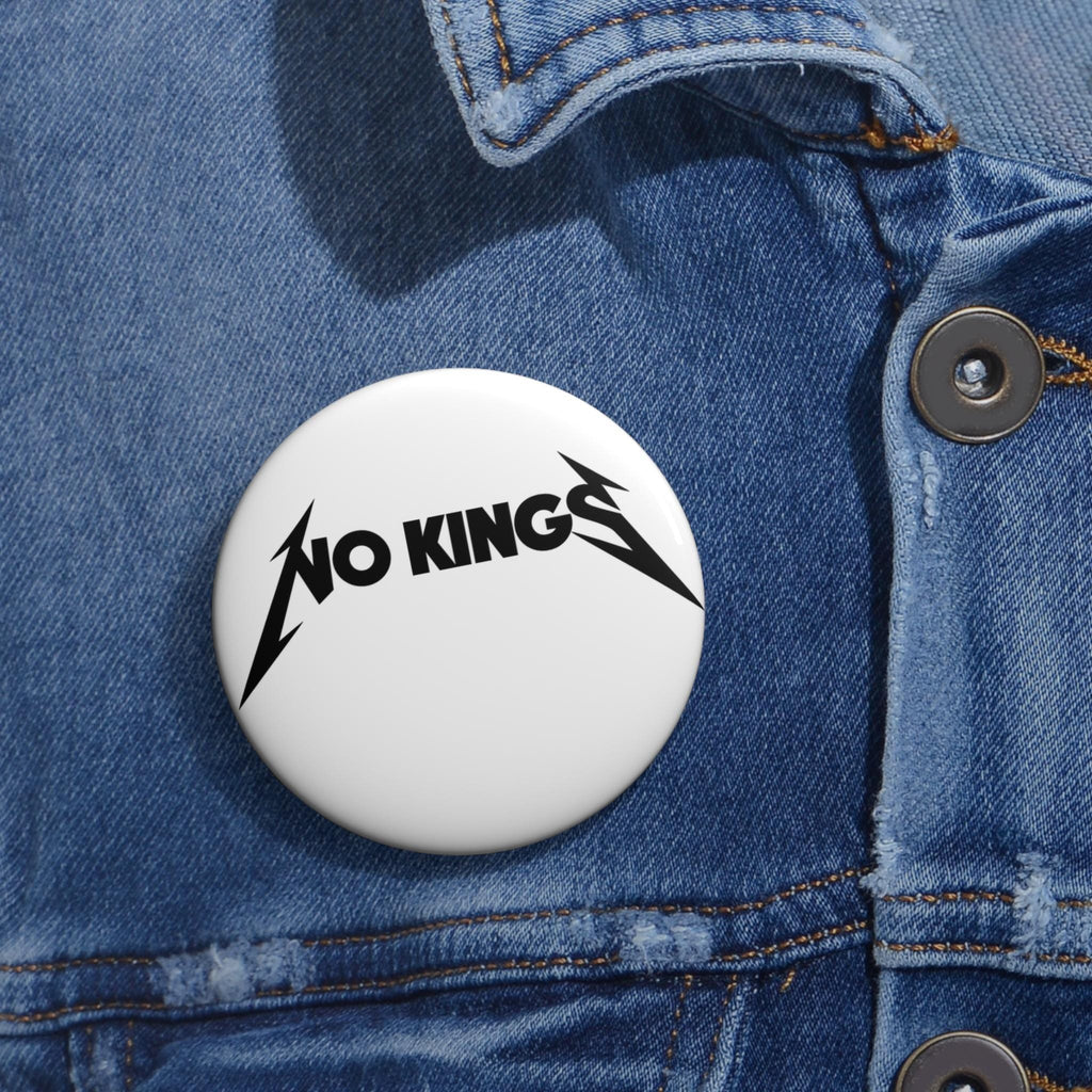 No Kings Metallica Button Pin | Heavy Metal Logo enamel style pinback