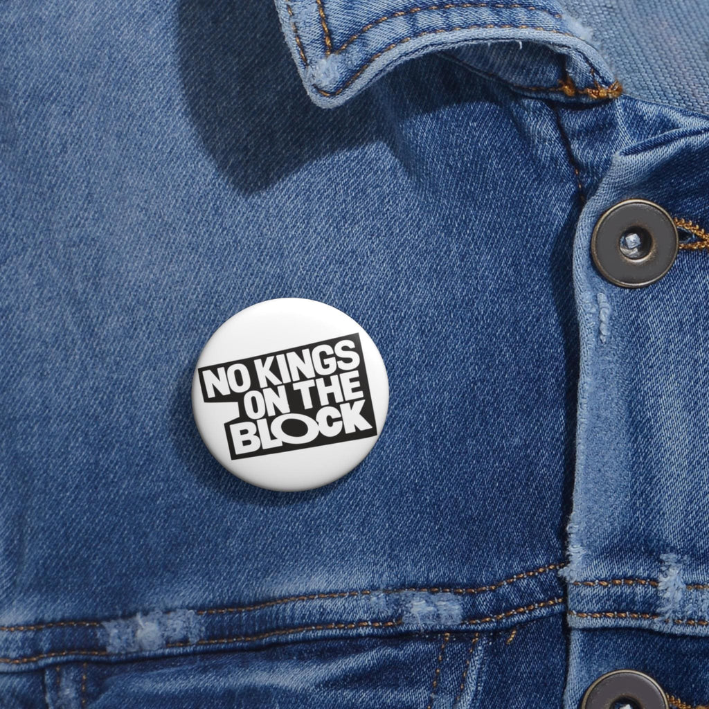 No Kings On The Block anti-Trump pinback button | NKOTB GenX Millennial design